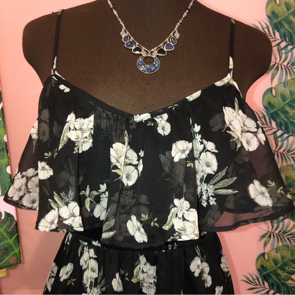 Abercrombie & Fitch Black Floral Dress - Picture 4 of 8